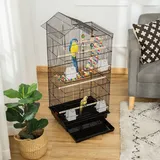 Vogelkäfig Für Wellensittiche, Finken Und Kanarienvögel Mit Zubehör, Spielzeug Und Futterschale