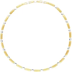 Gliederkette TITANIA "Titancollier", silber (silbergoldfarben), Halsketten, Damen, Titan, bicolor