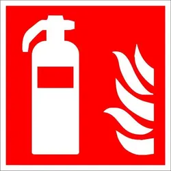 Gloria Schild, Feuerlöscher, sk, Folie, 148 x 148 mm, rotweiß 4006325250140 GLORIA