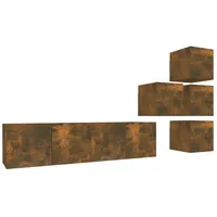 VidaXL 6-tlg. TV-Schrank-Set Räuchereiche Holzwerkstoff