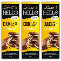 Lindt Hello Cookies & Cream Vollmilch Tafel 3x 100g