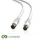 conecto conecto HQ TV Antennenkabel - 4K UHD 1080p FULL HD HDTV 3D - (TV-Steck SAT-Kabel, (150 cm) weiß