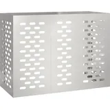vidaXL Klimaanlagenabdeckung 110x50x80 cm Edelstahl