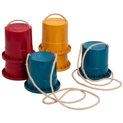 Betzold Spielzeug-Gartenset treeNside Laufstelzen, 3er-Set - Laufstelzen Dosenstelzen Kinder blau|bunt|gelb|rot