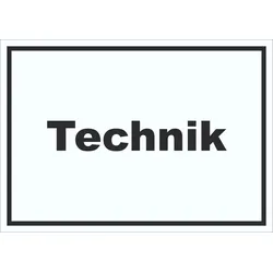 Technik Schild mit Text Hauswirtschaftsraum waagerecht A3 (297x420mm)