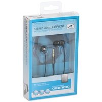 Grundig Kopfhörer Stereokopfhörer Metall Stereo Ohrhörer schwarz kabelgebunden