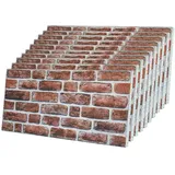 IZODEKOR Wandverkleidung Steinoptik Styropor 3D Wandpaneele - Verblender Steinoptik für Küche, Badezimmer, Balkon, Schlafzimmer, Wohnzimmer, Küchenrückwand und Teras | Honigkaffee (10 x Stück Paneele)