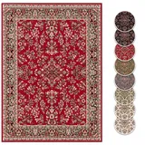 HANSE HOME Design Kurzflor Wohnzimmerteppich Orient - Zabul Perser Look, Orientalischer Teppich für Esszimmer, Wohnzimmer, Schlafzimmer - Rot, 180x260 cm
