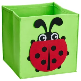 HowHomely Aufbewahrungsbox 30 x 30 x 30 cm 1-tlg. Grün/Rot