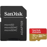 SanDisk microSDHC Extreme 32GB Class 10 100MB/s UHS-I U3 V30 А1 + SD-Adapter