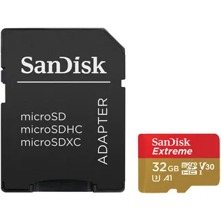 SanDisk microSDHC Extreme 32GB Class 10 100MB/s UHS-I U3 V30 А1 + SD-Adapter
