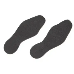 m2-AntirutschbelagTM, Hinweismarkierung, Universal, schwarz, Schuhform,95 x 265 mm (1Paar),VE=10 St