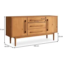 Idimex Sideboard 145 x 71 x 43 cm Braun