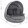 Dehner Sunlounger Miami Gartenmöbel grau/weiß