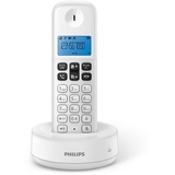 Philips D1611 W/34 – Schnurloses Festnetztelefon (Hintergrundbeleuchtung, HQ-Sound, bis zu 4 Mobilteile, 50 Fragen, reduzierter Verbrauch von Eco, Anruferkennung, Reichweite 50 – 300 m