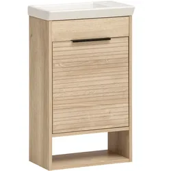 Tchibo - Waschtisch »Mads« - 45,5x27,5x78cm - schwarz - Holz / Metall / Keramik