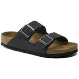 Birkenstock Leder-Pantoletten "Arizona" in Schwarz - Weite N - 39