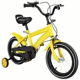 Garbenat 14 Zoll Kinderfahrrad mit Stützrädern Upgraded Kinder Fahrrad für ab 3-6 Jahre HöHenverstellbar Kinderfahrrad für Jungen & Mädchen Jugend Fahrrad für Schulung Outdoor Reiten (Gelb)