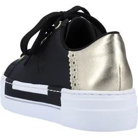 Rieker N4931-00 Schwarz/Gold Damen 38