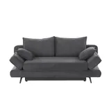 bobb Schlafcouch Flachgewebe 2-Sitzer Grau