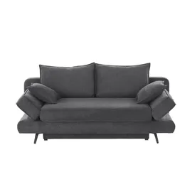 bobb Schlafcouch Flachgewebe 2-Sitzer Grau