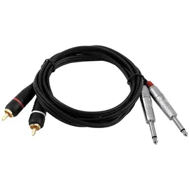 Omnitronic Adapterkabel 2xKlinke/2xCinch 6 m Schwarz