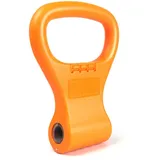 Kettlebell Grip Adjustable Portable Weight Travel Workout Equipment Gear for Gym Weights Bag, Crossfit WOD, Weightlifting, Bodybuilding, Lose Weight | Clamps to Dumbells | (Orange)
