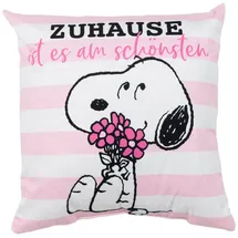 SNOOPY Peanuts Snoopy Dekokissen 40 x 40 cm Rosa