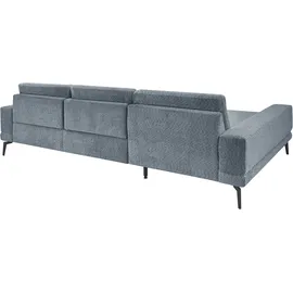 Set One by Musterring Ecksofa "SO 3600 optimaler Sitzkomfort in Federkern o. Kaltschaum, 2 Sitzhöhen", blau (kama blau), B:293cm H:87cm T:180cm, 100% Polyester, SET ONE BY MUSTERRING, Sofas, Ecksofa, Sitzhöhe 42 cm, Federkern, B 293 x T 180 cm, Kama blue