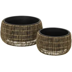 Pflanztopf  2er Set   , braun , Polyethylen Ø: 48