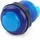BerryBase Arcade Button, 30mm, beleuchtet, LED 5V DC, transparent - Farbe: blau