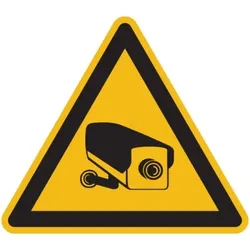 Warnschild, Warnung vor Videoüberwachung - praxisbewährt - 100 mm Folie selbstklebend