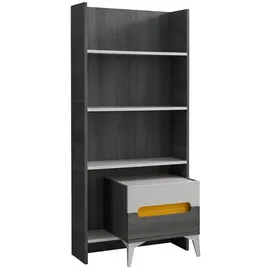 JV Möbel Kinderbücherregal Grau 42 x 165 x 75 cm Holz grau