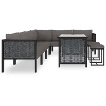 vidaXL Garten-Lounge-Set anthrazit