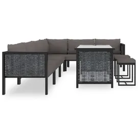 vidaXL Garten-Lounge-Set anthrazit