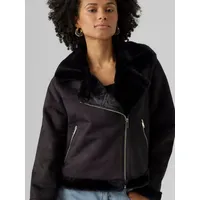 Vero Moda Kunstlederjacke "Peggy" in Schwarz - M