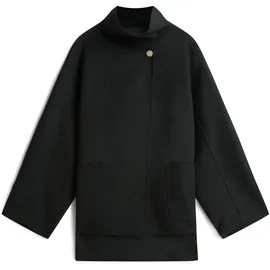 Tommy Hilfiger Damen Mantel Wool Funnel Coat mit Trichterkragen, Schwarz (Black), L-XL - XL
