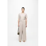 VILA VIPLISA HW LOOSE PANTS Schlupfhose simply taupe L