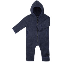 PURE PURE BY BAUER - Wollfleece-Kapuzenoverall Mini in marine, Gr.86,