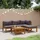 vidaXL Garten-Lounge-Set 5-tlg. grau Akazie