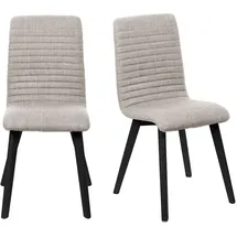 Home Affaire »Arosa Esszimmerstuhl, Polsterstuhl, Küchenstuhl, Speisestuhl, Essstuhl« (Set) 2 Stk.2er-Set, Beine aus Massivholz Eiche oder Buche, mit gestepptem Stoff