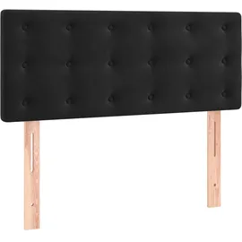 vidaXL Boxspringbett mit Matratze & LED Schwarz 120x200 cm Samt