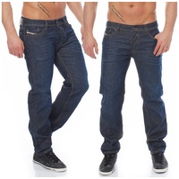 Diesel 5-Pocket-Jeans Diesel Herren Jeans WAYKEE 0837N 5 Pocket Style, Dezenter 3D Used-Look, Länge: inch 32 blau