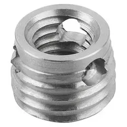 GEWINDEEINSATZ SELBSTSCHNEIDEND, MIT SCHNEIDBOHRUNG, M12, L=12, EDELSTAHL