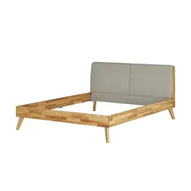 Hasena Massivholzbett Simone 180 x 200 cm Holz Braun Kernbuche