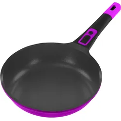Bratpfanne KING "»Click-Grip Xylan Plus Silver Diamond«", lila (beere), H:5cm Ø:24cm, Pfannen, Induktion, abnehmbarer Griff, XYLAN puls Silver Diamond-Beschichtung