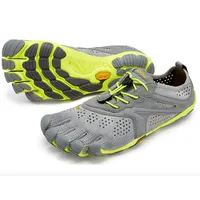 VIBRAM FiveFingers V-Run Men - Grey/Yellow - Laufschuhe / Zehenschuhe Barfußschuh 47