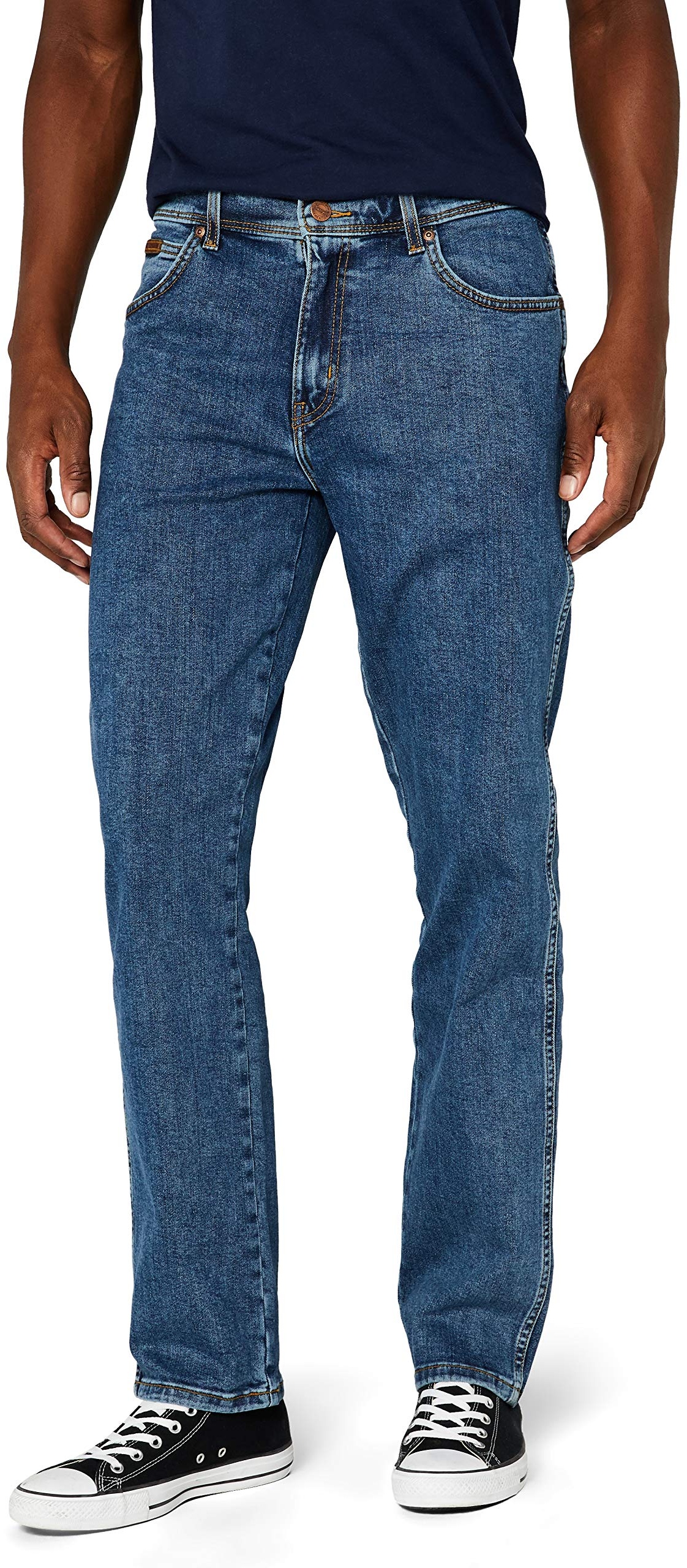 Wrangler Herren Texas Low Stretch Straight Jeans, Stonewash, 33W / 36L
