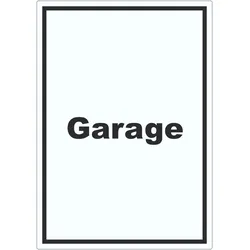 Garage Aufkleber mit Text Auto Stellplatz hochkant A1 (594x841mm)