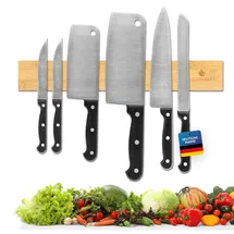 Exitoso Exitoso® 15814 Messerblock Magnetstreifen-Messerblock Bambus